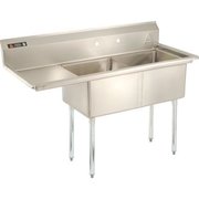 Aero Aero Manufacturing Company® Stainless Steel Sink, Left Sided Drainboard AF2-1818-18L